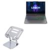 BoxWave Stand and Mount Compatible with Lenovo Slim 7i (RTX 4070) - Executive VersaView Laptop Stand, Ergonomic Adjustable Viewing Angle Metallic Riser - Metallic Silver view 1