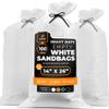 Xpose Safety Heavy Duty Sand Bags with Tie Strings Empty Woven Polypropylene Sandbags for Hurricane Flood Protection, 100 lb Capacity, 14" x 26", White, Pack of 100 view 1