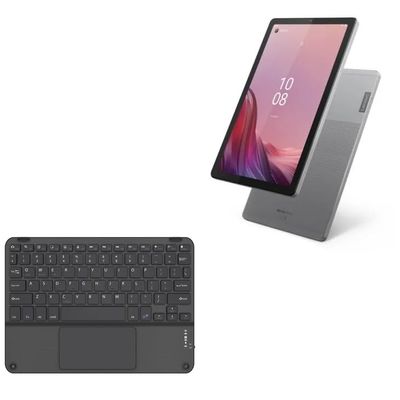 BoxWave Keyboard Compatible with Lenovo Tab M9 - SlimKeys Bluetooth Keyboard with Trackpad, Portable Slim TouchPad - Jet Black