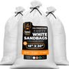 Xpose Safety Heavy Duty Sand Bags with Tie Strings Empty Woven Polypropylene Sandbags for Hurricane Flood Protection, 100 lb Capacity, 18" x 30", White, Pack of 100 view 1