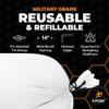 Xpose Safety Heavy Duty Sand Bags with Tie Strings Empty Woven Polypropylene Sandbags for Hurricane Flood Protection, 100 lb Capacity, 18" x 30", White, Pack of 100 view 4