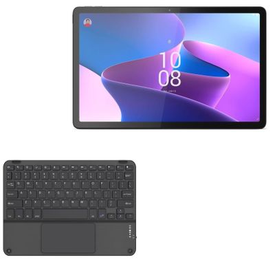 BoxWave Keyboard Compatible with Lenovo Tab P11 Gen 2 - SlimKeys Bluetooth Keyboard with Trackpad, Portable Slim TouchPad - Jet Black