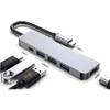 YIORYO USB C 3.0 Hub USB Hub USB Splitter Ultra-Slim USB Data Hub Portable USB Port Expander view 3