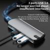 YIORYO 4 in 1 USB Hub Type-C USB Hub Multi Splitter Adapter 4 Ports USB Hub Expander High Speed Transmission Plug and Play for PC Computer view 2