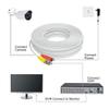 Aprelco 100ft White BNC Video Power Wire Cord Compatible with Samsung Camera Cable SDS-P5102 SDS-P5122 view 3