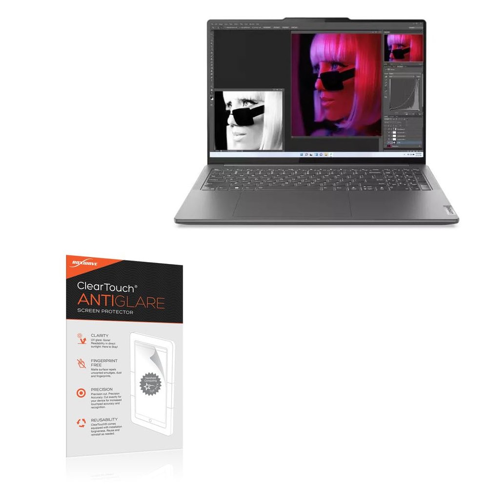 BoxWave Screen Protector Compatible with Lenovo Slim Pro 9i (16 in - 83C0) - ClearTouch Anti-Glare (2-Pack), Anti-Fingerprint Matte Film Skin