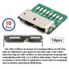 NFHK 10pcs Micro USB 3.0 10pin Female Socket Receptacle Board Mount SMT Type with PCB for USB Disk DIY OEM view 3