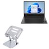 BoxWave Stand and Mount Compatible with HP Omen (16z-xd000) - Executive VersaView Laptop Stand, Ergonomic Adjustable Viewing Angle Metallic Riser - Metallic Silver view 1