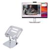 BoxWave Stand and Mount Compatible with Dell S2422HZ (24 in) - Executive VersaView Laptop Stand, Ergonomic Adjustable Viewing Angle Metallic Riser - Metallic Silver view 1