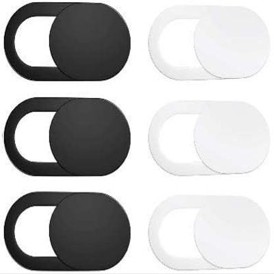 Webcam Cover Sticker Slide - Camera Privacy Security Protect for Phone Laptop, Black or White, 5 or 10, Cell Phone PC Accessories Camera Blocker Slider, Great for Privacy (10 White Sliders)