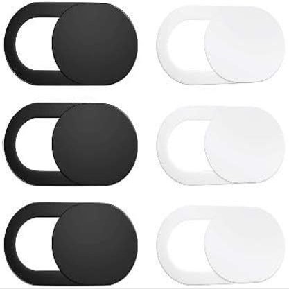 Webcam Cover Sticker Slide - Camera Privacy Security Protect for Phone Laptop, Black or White, 5 or 10, Cell Phone PC Accessories Camera Blocker Slider, Great for Privacy (10 White Sliders)