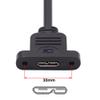 NFHK Type-C USB 3.0 USB-C Male to Micro 3.0 Type-B Female Screw Mount Type Extension Cable 5Gbps view 2