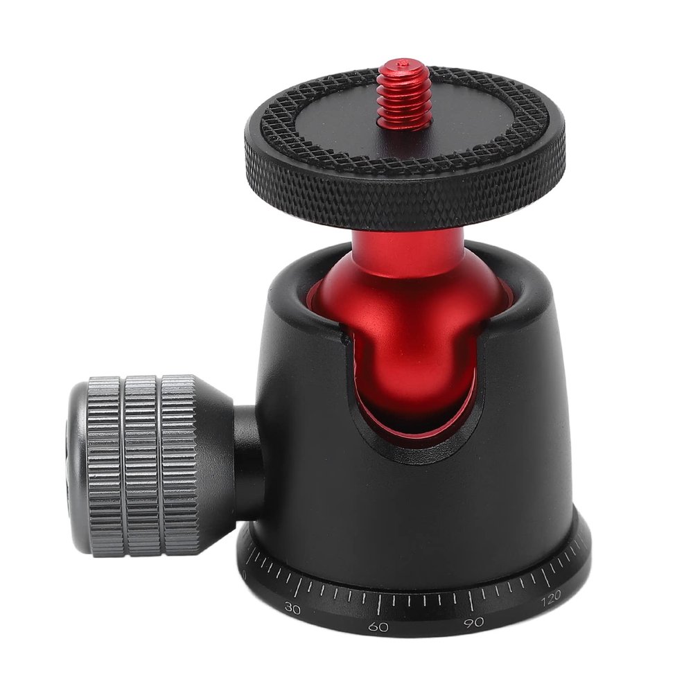 Tyenaza Mini Ball Head, Tripod Ball Head Camera Mount Aluminium Alloy with 1/4in Screw for Monopod Sliding Rail