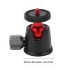 Tyenaza Mini Ball Head, Tripod Ball Head Camera Mount Aluminium Alloy with 1/4in Screw for Monopod Sliding Rail view 2