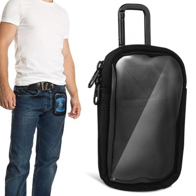 Lightweight Tpu Organizer Pouch Portable Phone Holder Bag for Travel Multi-purpose Storage for Music Players and Items Stylish Handbag Organizer (black)