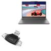 BoxWave Smart Gadget Compatible with Lenovo Yoga Pro 9i (16 in - 83BY) - AllReader SD Card Reader, microSD Card Reader SD Compact USB - Jet Black view 1