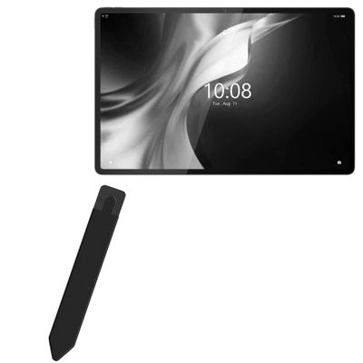 BoxWave Stylus Pouch Compatible with Lenovo Tab Extreme 14 - Stylus PortaPouch, Pen Stylii Holder Carrier Portable Self-Adhesive - Jet Black