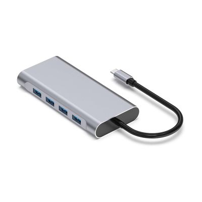 YIORYO Portable USB C Hub 11-1 Multiport Adapter with 4K HDMI, USB 3.0 Ports, 100W PD Charger, TF/SD Card Reader, Type C Dock Compatible with More C Port Laptops