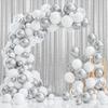 28FT-4PCS Silver Sequin Backdrop Curtains Panels, Photography Backdrop Glitter Curtains Fabric Background for Christmas Wedding Party Decor view 2