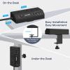 Desk Clamp Power Strip USB C - Multi Plug Outlet Extender Desktop Power Strip Surge Protector - Set of 2 (Black, White) view 4