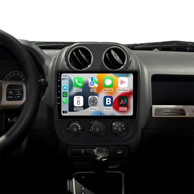 Android 12.0 8-core IPS Screen Voice Control Car Stereo Radio Built in Apple Carplay Android Auto for Jeep Patriot Compass 2010-2016 GPS Navigation Head Unit 4+32GB