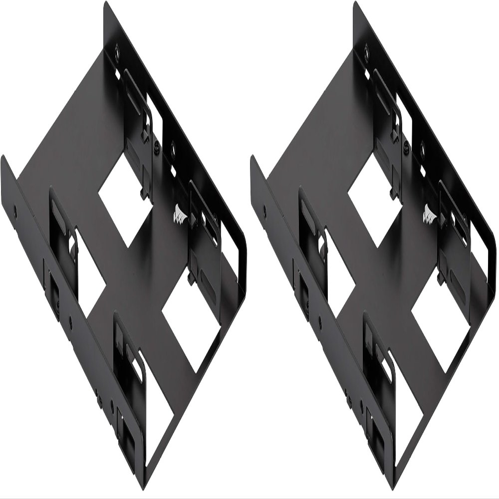 Corsair Dual SSD Mounting Bracket (3.5 Internal Drive Bay to 2.5", Easy Installation) Black (Pack of 2)