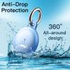 JETech 4 Pack Waterproof Case for AirTag 2nd/1st Generation (2026/2021) with Keychain, Full Body Anti-Scratch Air Tag Keyring Holder Cover for Kids (Black/Clear/Pink/Blue) view 2