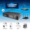 8 Port Gigabit PoE Switch with 2 Uplink, 802.3af/at PoE+ 1000Mbps, 120W Built-in Power, 4K Lighting Protection, Metal Plug & Play, Unmanaged POE Switch view 4