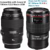 EKsma Bayonet Lens Hood Compatible with Canon EF 100mm f/2.8 Macro and Canon EF 100mm f2.8 Macro USM Lens Replaces Canon ET-67 view 2