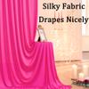10ft x 10ft Wrinkle Free Hot Pink Backdrop Curtains for Parties, Polyester Photo Backdrop Drapes 2 Panels 5x10ft for Weddings Birthday Photography Party Background Baby Shower Decor view 2