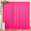 10ft x 10ft Wrinkle Free Hot Pink Backdrop Curtains for Parties, Polyester Photo Backdrop Drapes 2 Panels 5x10ft for Weddings Birthday Photography Party Background Baby Shower Decor view 4