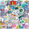 100 PCS Funny Science Laboratory Stickers for Kids Teens Adults, Physics Biology Chemistry Experiment Stickers, Waterproof Vinyl Stickers for Water Bottle Laptop Luggage Guitar view 1