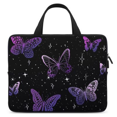 Laptop Bag Fantasy Purple Butterflies Laptop Case Computer Notebook Briefcase Messenger Bag with Adjustable Shoulder Strap 15.6 Inch