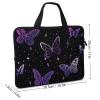 Laptop Bag Fantasy Purple Butterflies Laptop Case Computer Notebook Briefcase Messenger Bag with Adjustable Shoulder Strap 15.6 Inch view 2