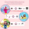 PROGRACE Kids Waterproof Camera - Birthday for 3-12 Year Old Girls 1080P HD Underwater Video Camera for Kids Pool Toys Toddler Digital Cameras with 32GB SD Card Pink view 4