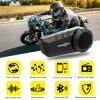 FreedConn KY PRO Motorcycle Bluetooth Headset, Helmet Intercom Communication Systems with CVC Noise Cancellation, IP65 Waterproof, 6 Riders 0.75mi/1200m intercom, 2 Pack view 2