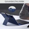 MoKo Universal Tablet Case with QWERTY Keyboard for 9",9.7",10.1",10.2",10.4",10.5",10.9",11" Tablets, with Removable Wireless Bluetooth Keyboard&Pen Holder for iPad, Samsung, Fire, Pixel, Dark Blue view 3