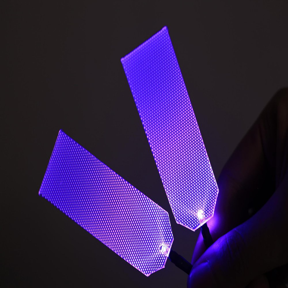 [Violets] Flexible Helmet Decorations led Lights Flexible Cosplay DIY kit Decorations RGB Light Superhero for Men Gifts