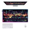 Mouse Pads Retro Neon City Large RGB Gaming Mouse Pad Colorful Lockedge Computer Fashion Kawaii Table Mat Rubber Nonslip,L-Large(11.8"X31.5") view 1