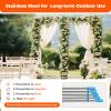 10FT x 20FT Wedding Party Backdrop Stand Pipe Kit Curtain Frame Telescopic with Weighted Steel Base view 3