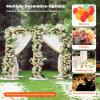 10FT x 20FT Wedding Party Backdrop Stand Pipe Kit Curtain Frame Telescopic with Weighted Steel Base view 4