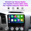 Android 12 Car Stereo Radio for Toyota Tundra 2007-2013 Sequoia 2008-2018,Biorunn 10.1 inch GPS Wireless Wired Car-Play Android Auto IPS Touch Screen Navi WiFi FM RDS Head Unit 2GB RAM 32GB ROM view 2