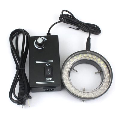 VAKUUM Lab Microscope Slides Microscope Ring Light Adjustable 56 LED 144LED Illuminator Lamp for Industry Video Stereo Microscope Lens Camera Magnifier Microscope Parts (Color : 56PCS LED Black)