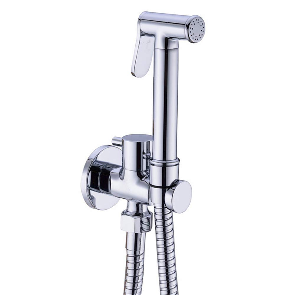 GORKEM Toilet Brass Hand Held Bidet Spray Shower Head, Copper Valve Bathroom Bidet Sprayer Jet Tap Holder Hose
