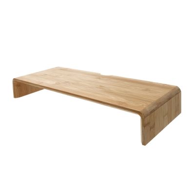 WOFASHPURET Bamboo Computer Stand Monitor Riser Monitor Stand Desk Riser Storage Rack for Ergonomic