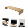 WOFASHPURET Bamboo Computer Stand Monitor Riser Monitor Stand Desk Riser Storage Rack for Ergonomic view 2