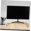 WOFASHPURET Bamboo Computer Stand Monitor Riser Monitor Stand Desk Riser Storage Rack for Ergonomic view 4