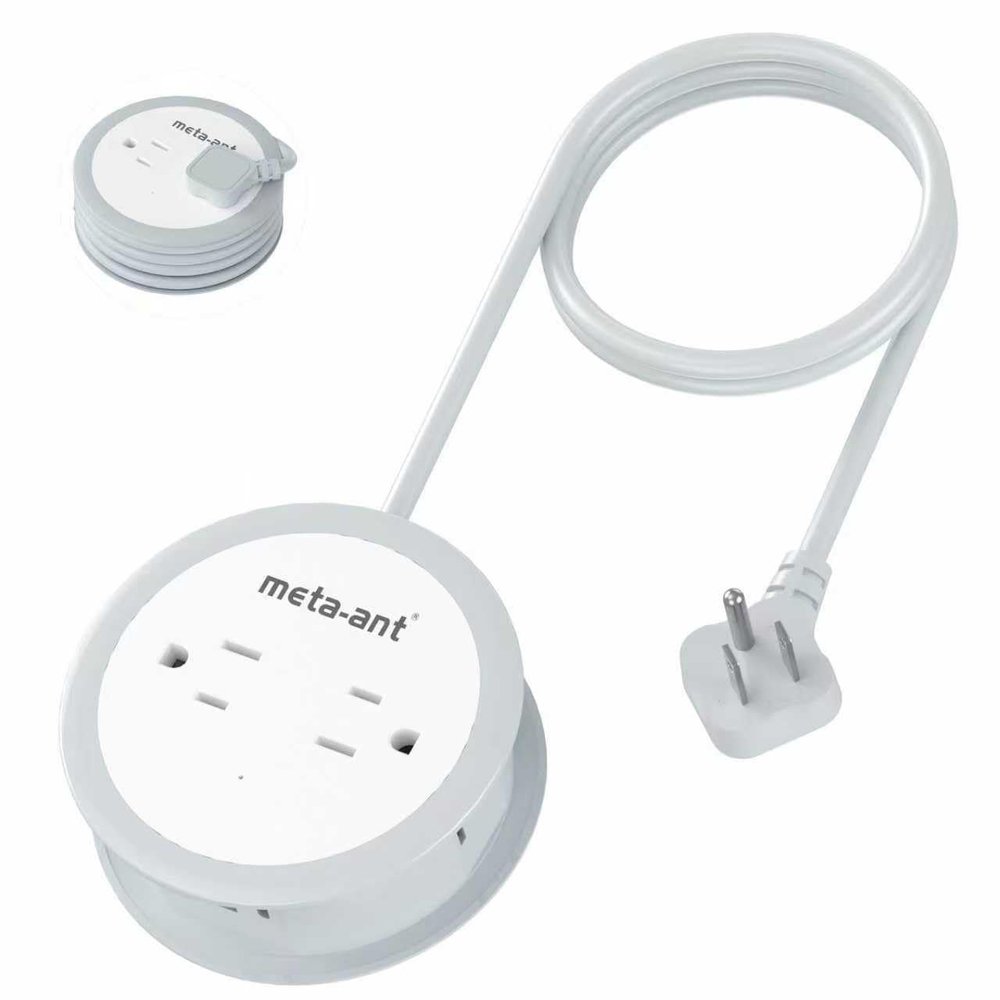Cruise Approved Power Strip with USB C, Travel Power Strip with 4 AC Outlets, 3 USB Ports (1 USB-C), Cruise Approved Extension Cord, Flat Plug, No Surge Protection for Cruise Essentials