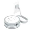 Cruise Approved Power Strip with USB C, Travel Power Strip with 4 AC Outlets, 3 USB Ports (1 USB-C), Cruise Approved Extension Cord, Flat Plug, No Surge Protection for Cruise Essentials view 2
