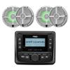 Wet Sounds WS-MC-5 3" Gauge Style AM/FM Stereo with 2.7" LCD Display with 2 Pairs Wet Sounds Recon 6 XW-W RGB LED Recon Series 6.5" 60-Watt RMS Coaxial Speakers with White XW Grilles (Pair) view 1